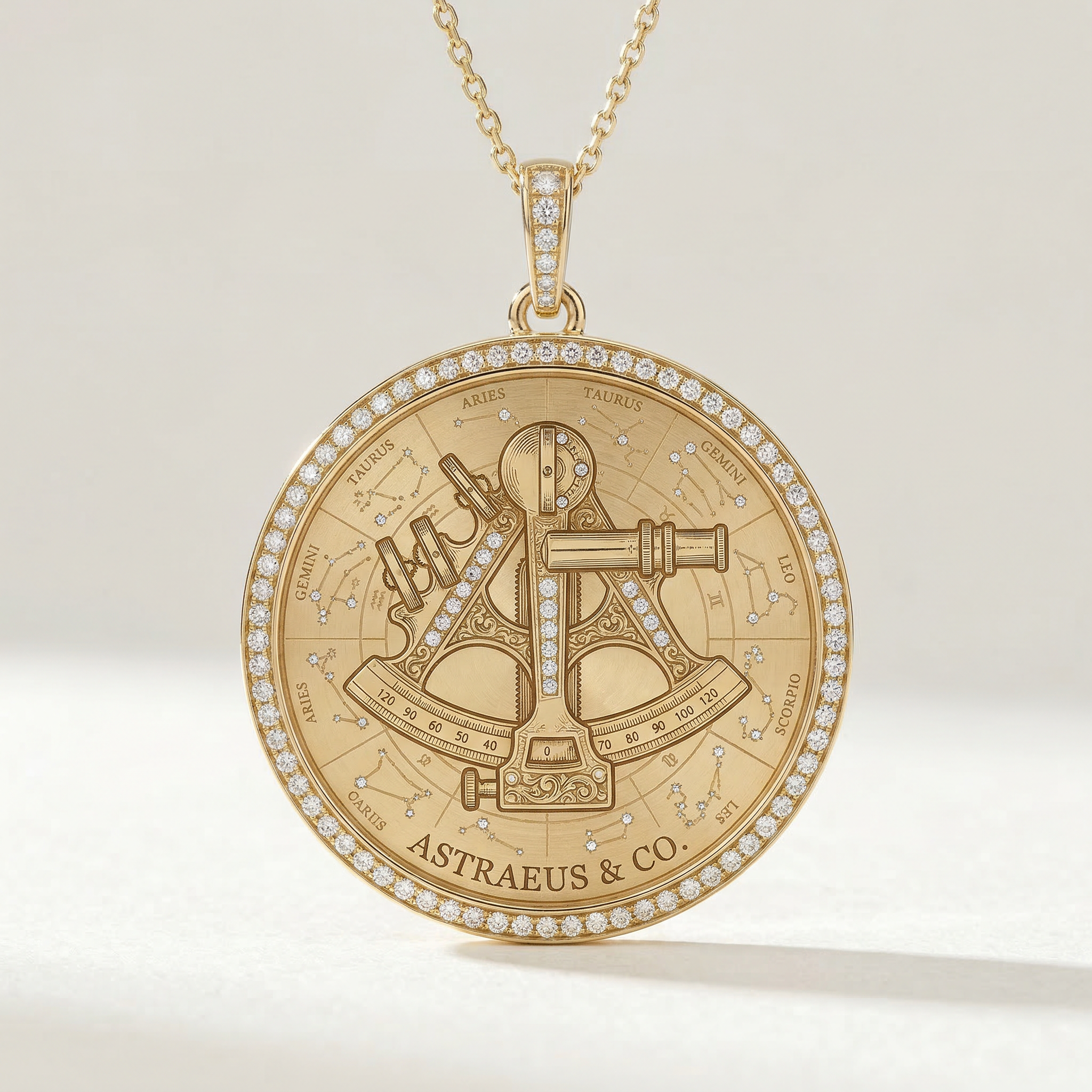 Sextant Diamond Pendant